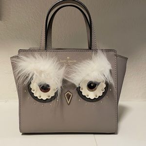 Kate Spade Owl Mini Hadlee Safino Leather satchel